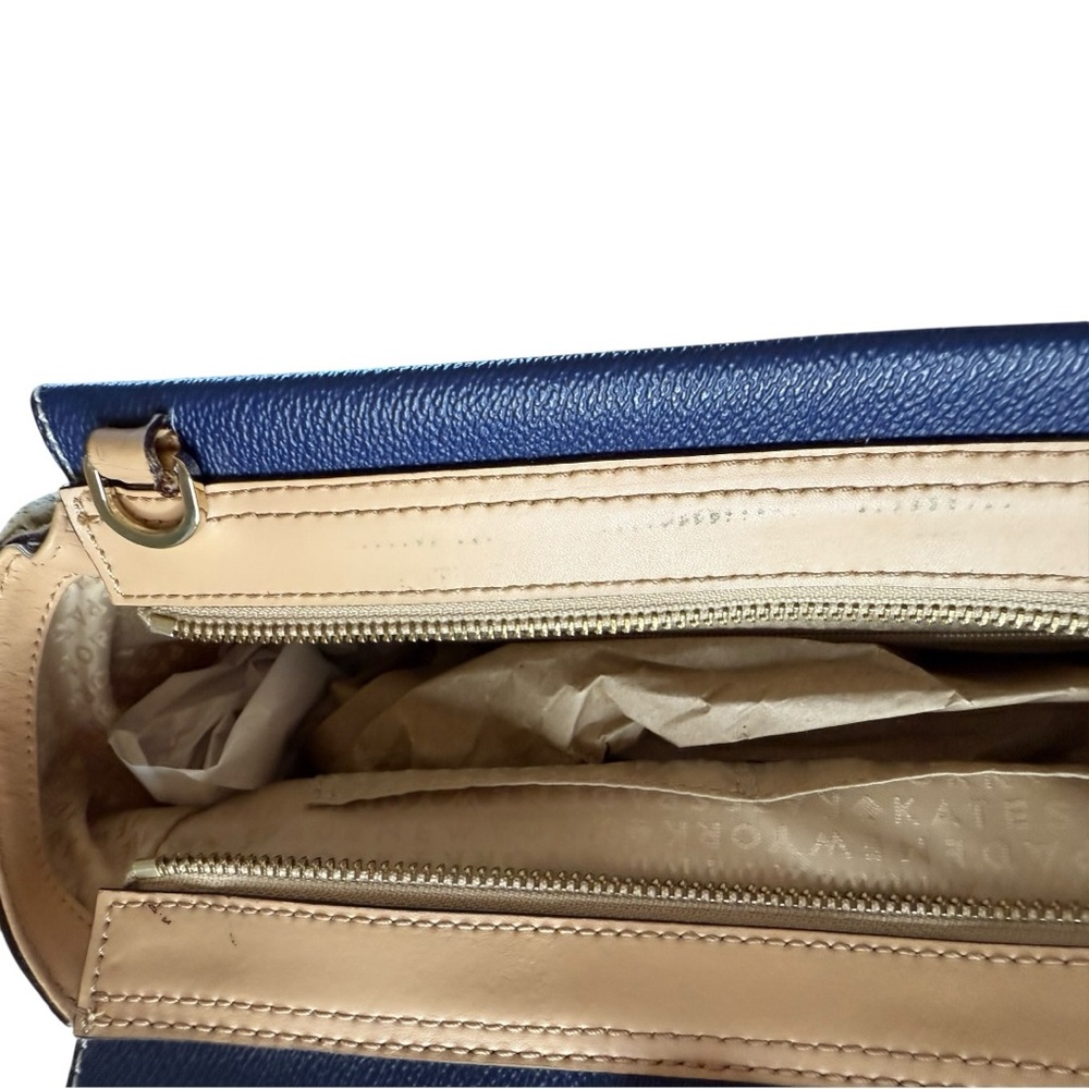 Kate Spade Blue and White Striped Camryn Wellesley Satchel - Picture 8 of 11
